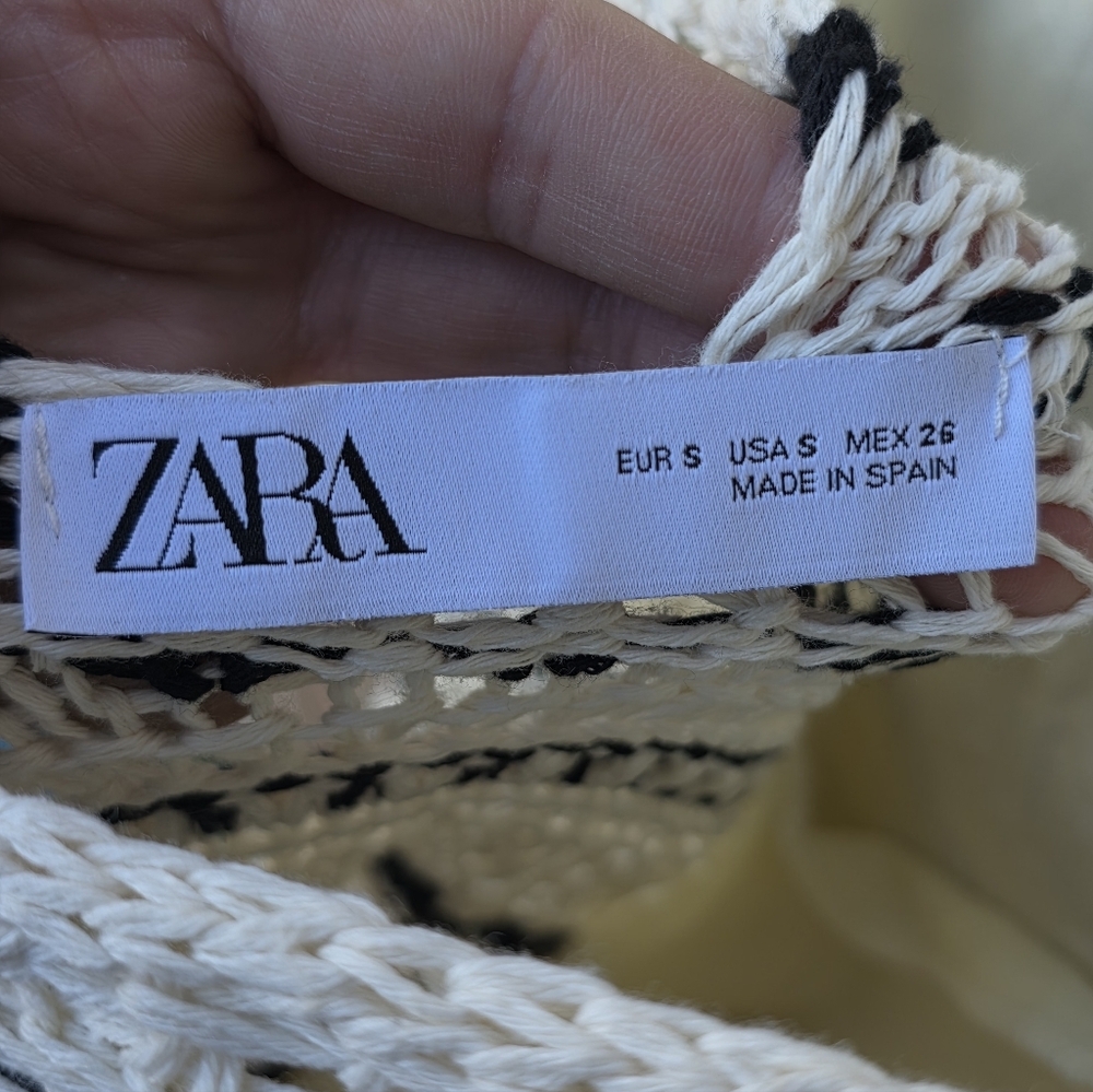 Zara Crochet Knit Mini Dress - Picture 9 of 11